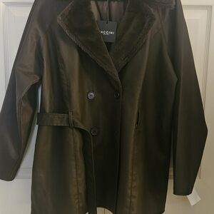 Baccini Dark Brown Leather Jacket